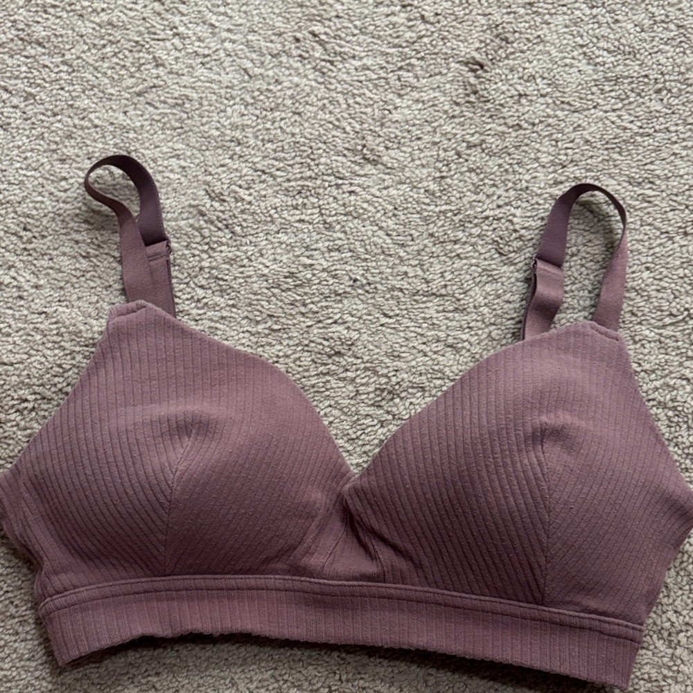 Kindred Bravely Ribbed Mauve Nursing Bra